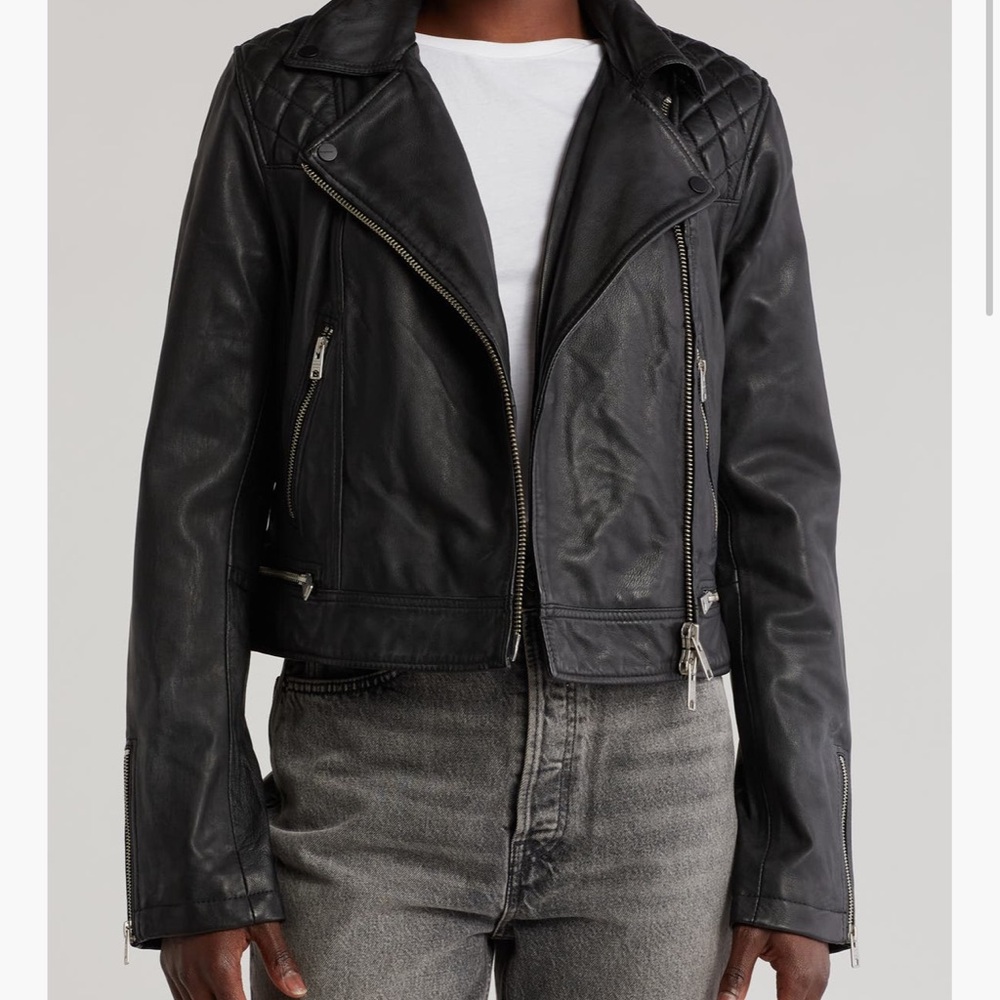 All Saints Conroy leather biker jacket